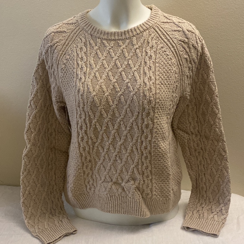 J.Crew Speckled Tan Knit Sweater